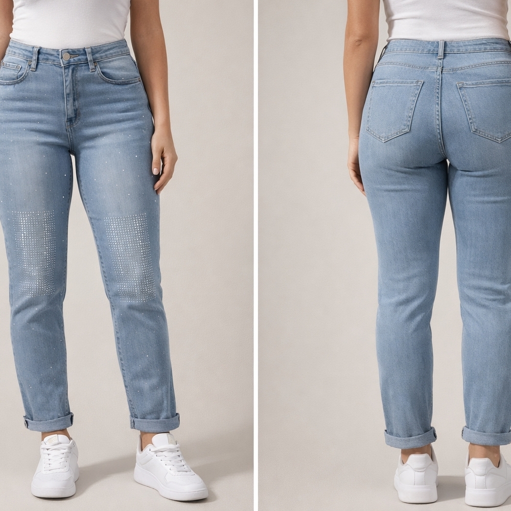Classic Light Blue Straight Leg Jeans